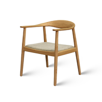 Chaise de restaurant moderne en bois, chaise de salle à manger rembourrée pour restaurant
