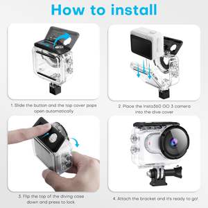 Etui de plongée KAMPHO pour Insta360 GO 3S/ GO 3, coque de protection étanche 197ft/60m pour <span class=keywords><strong>Insta</strong></span> <span class=keywords><strong>360</strong></span> GO3S/ <span class=keywords><strong>GO3</strong></span> - Product Image 5