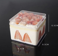 IMEE clair plastique PS acrylique rond Rectangle carré gâteau conteneur Mousse gâteau bonbons fruits noix doux Biscuit emballage boîte