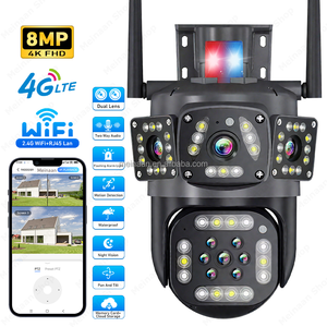 4K không dây Wifi 4G mạng <span class=keywords><strong>IP</strong></span> Video PTZ <span class=keywords><strong>camera</strong></span> V380 Pro ống kính kép nhà CCTV Ngoài trời 4G Thẻ Sim Wifi <span class=keywords><strong>Camera</strong></span> An Ninh - Product Image 1