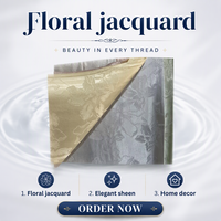 Tissu jacquard satiné à motif floral unique, biologique et écologique pour femmes, hommes, filles, vêtements, textiles de maison