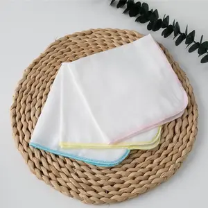 Cotton Gauze Newborn Baby Infant Cartoon Face Hand Bathing Towel Feeding Square Towels Handkerchief