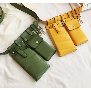 Simple Fanny Pack Ladies PU Leather Waist Belt Bag Cross body Handbags for Women