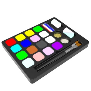 <span class=keywords><strong>Peinture</strong></span> corporelle pour enfants, couleurs arc-en-ciel UV, <span class=keywords><strong>acrylique</strong></span>, sûre, <span class=keywords><strong>moderne</strong></span>, gâteau divisé, fournitures de <span class=keywords><strong>peinture</strong></span> corporelle, luminescente dans le noir, Halloween, certifiée EN71 - Product Image 2