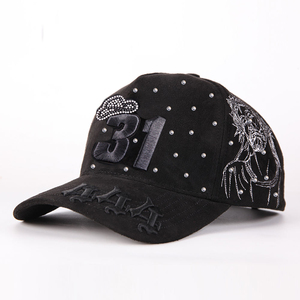 Tùy Chỉnh Thiết Kế Riêng Của Bạn Rhinestone Logo 5 Bảng Điều Chỉnh 3D Thêu Da Lộn Bóng Chày Mũ 2025 Cho Nam Giới - Product Image 2