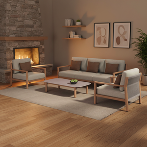 Set Divano Moderno in Alluminio - Mobili da Giardino Impermeabili <span class=keywords><strong>e</strong></span> Resistenti alle Intemperie per Patio, Parco, Terrazza <span class=keywords><strong>e</strong></span> Balcone - Product Image 1