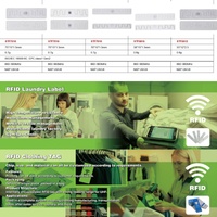 Sac en filet pour étiquettes RFID de blanchisserie, lavable, avec lecteur de cartes, configuration tissée, Impinj Mini, en tissu, étanche, inscriptible, écologique, 860-960 MHz