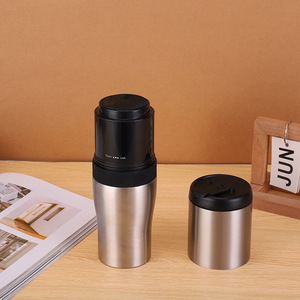 Creative Stainless Steel <b>Portable</b> <b>Coffee</b> <b>Maker</b> With Electric Grinder 350Ml For Home Camping Pour Over Use - Product Image 1