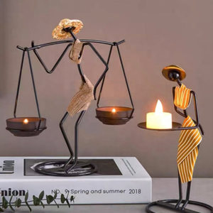 Retro vẻ đẹp rèn sắt nến chủ trang trí sáng tạo nhà lãng mạn dưới ánh nến trang trí bữa tối đạo cụ bàn ăn khách sạn - Product Image 5