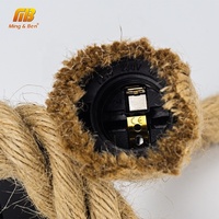 Usine en gros pendentif lumière accessoires 1M 1.5M 2M 2M 2-PIN E27 chanvre corde pendentif lumière plafonnier