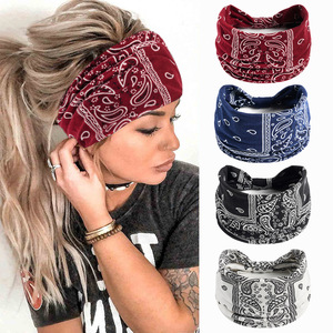 Bandana ancha de 100 colores, diademas turbante grande, diademas elásticas anudadas para la cabeza, bandas elásticas florales para el cabello para Yoga, diademas gruesas - Product Image 6
