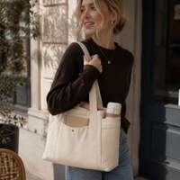 Sac de courses en toile écologique imprimé avec logo personnalisé, plusieurs poches, sacs fourre-tout en coton uni pour femmes, sacs d'épicerie à bandoulière