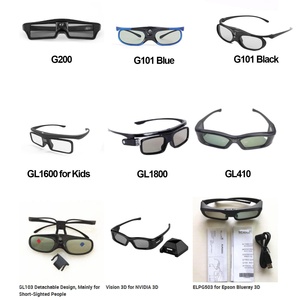 Lunettes <span class=keywords><strong>3D</strong></span> universelles HaoMing pour projecteur, lunettes vidéo <span class=keywords><strong>3D</strong></span> à obturateur actif, lunettes <span class=keywords><strong>3D</strong></span> DLP Link pour projecteur Blu-ray, lunettes de vision <span class=keywords><strong>3D</strong></span> - Product Image 6
