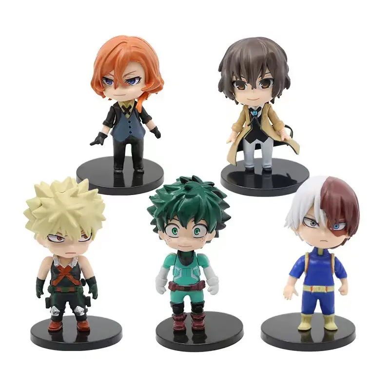 Anime Figures 5pcs Anime Action Figures Set Toy Collection for Kids Teens Adult Cake Decoration for Parties Birthday