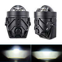 Feux de brouillard LED pour voiture, 2 pouces, phare laser à deux faisceaux, étanche, faisceau haut/bas tout-en-un, ultra-lumineux, bi-LED