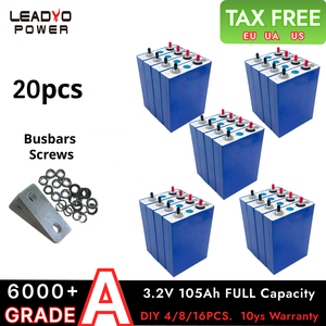 Leadyo 20 יחידות 3.2V 105Ah LiFePO4 תאי סוללה פריזמטיים ליתיום יון <span class=keywords><strong>DIY</strong></span> 72V/48V/24V/<span class=keywords><strong>12V</strong></span> חבילת סוללות עם אישור CE >5000 מחזורים - Product Image 2