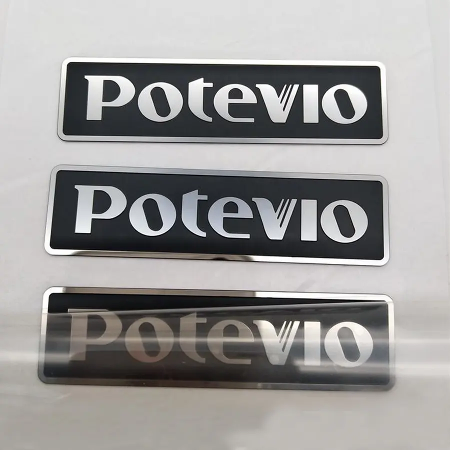China custom metal badges stainless steel name tags adhesive labels logo plate