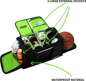 Muestra Gratuita de Bolsa de Deporte de Viaje para Hombre con Compartimento para Zapatos, Bolsa de Deporte Personalizada y Portátil para Tenis - Product Image 3