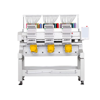 Machine à coudre à grande vitesse JK-1203 à trois têtes, broderie, haute production, chapeau, t-shirt, vêtement, tissu plat