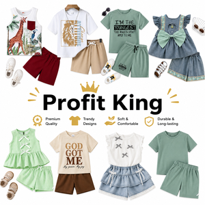 Ropa de Algodón para Niños, Conjuntos de Verano, Venta al por Mayor, Lote de Ropa Infantil, Excedente de Fábrica - Product Image 2