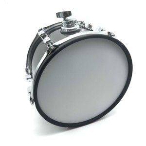 Pelle per tamburo tom professionale da 12 pollici nera con dettagli in mesh, in legno, accessori per batteria elettronica - Product Image 3