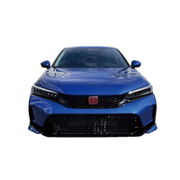 Nouvelle Grille de Calandre pour Honda Civic 11ème Génération 2021 2022 2023, Style SI Amélioré avec Cache Supérieur, Accessoires Auto