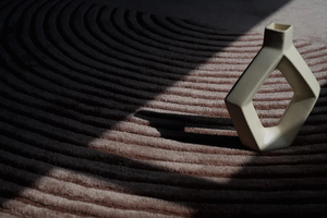 Alfombra Circular Acanalada con Patrón Sólido, Varios Tamaños Disponibles, Decoración de Piso, Alfombra Acanalada en Venta, Precios Accesibles - Product Image 2