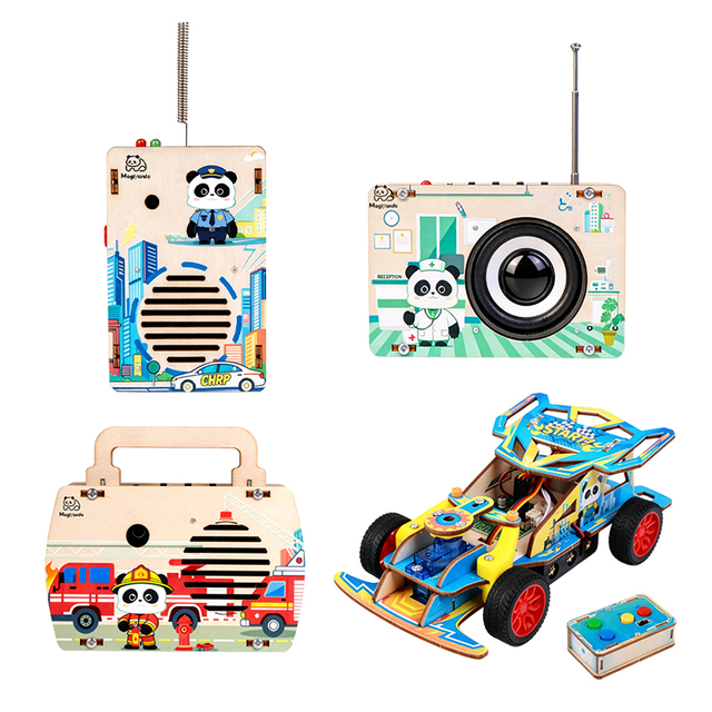 Steam 4 in 1 Diy Robot Kit Maker Space Syllabus Academy Training Center Interactive Engineering Kits for School