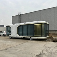 Capsule spatiale portable préfabriquée, maison modulaire mobile pour glamping, hôtel de villégiature et hébergement