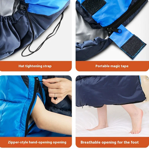 <span class=keywords><strong>Sac</strong></span> <span class=keywords><strong>de</strong></span> <span class=keywords><strong>couchage</strong></span> portable <span class=keywords><strong>0</strong></span> <span class=keywords><strong>degré</strong></span> avec fermetures éclair aux bras, imperméable et chaud, <span class=keywords><strong>compact</strong></span> pour le camping en plein air, les stades, les voyages, la randonnée - Product Image 3