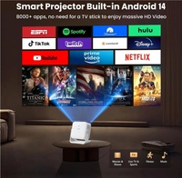 360 ° Mini Proyector Portátil 4K con WiFi 6, Enfoque Automático, 1080P Nativo, 450ANSI, para Cine en Casa y Exteriores, Compatible con Smartphones y Laptops
