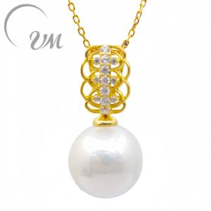 UM Jewelry 925 Silver Pendant <b>Necklace</b> Wholesale Natural Freshwater Pearl Unisex/Men/Women Wedding Anniversary Daily Gift - Product Image 1