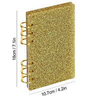 Mini carnet de notes A6 personnalisé avec logo, en acrylique PP amovible, organiseur de classeur à 6 anneaux pour filles