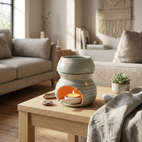 Offre Spéciale – Brûleur d'encens et diffuseur d'huiles essentielles en céramique pour bougies chauffe-plat, cires parfumées et huiles aromatiques