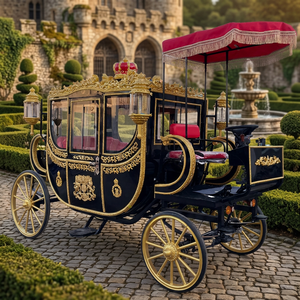 Charrette Électrique Royale Multi-Styles du Fabricant, Chariot à Chevaux à 4 Roues pour Visites Touristiques, Calèche Électrique Tirée par des Chevaux - Product Image 1