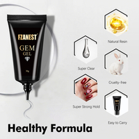 Gel Adhesivo Fuerte FZN de 30g para Uñas, Gemas, Joyas, Brillantina, Cristales, Cuentas, Diamantes, Pegamento para Piedras de Uñas