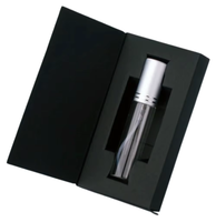 Boîte de papier bouteille de parfum unique pliable en papier noir avec logo personnalisé boîte d'emballage de parfum 3/5/10/15ml