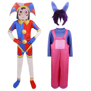 Conjunto de disfraz de payaso de circo digital para niños de 8 a 13 años, juego de rol de anime, mercado europeo y americano - Product Image 2