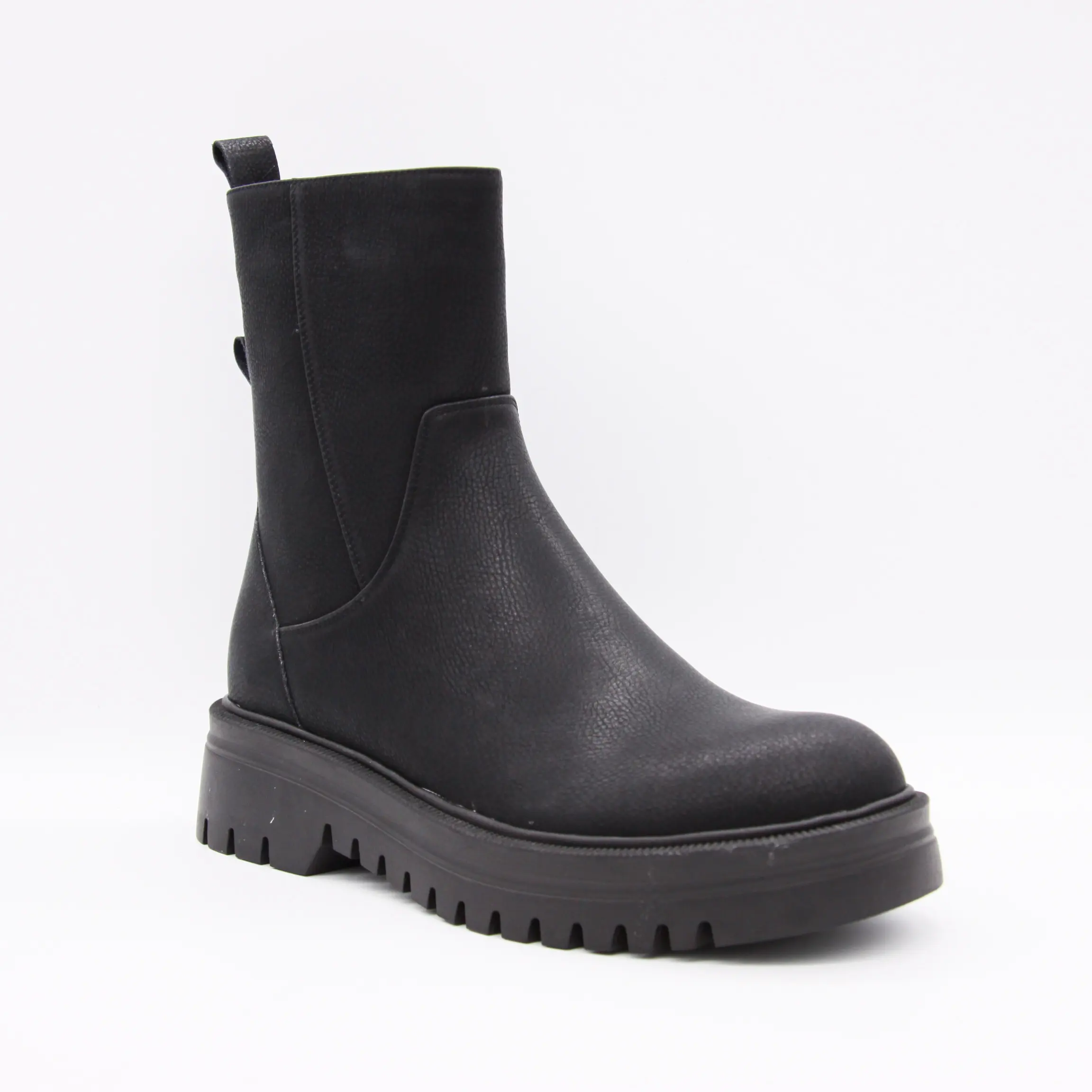 Manufacturer customized high quality casual women's Black Medium boots Flat Boots