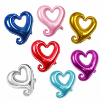 Ballon en forme de cœur de 18 pouces, ballon à l'hélium, décoration de mariage, Saint-Valentin, anniversaire, ballon en feuille d'aluminium Gogo Heart