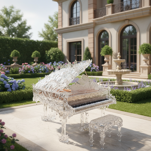 <span class=keywords><strong>Pianoforte</strong></span> a Coda in Cristallo Finemente Lavorato con Design Moderno e Sistema di Riproduzione Automatica Opzionale per Sale da Banchetto di Alta Classe - Product Image 2