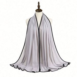 Écharpe en mousseline de soie douce et respirante pour femmes, hijab musulman islamique, abaya toutes saisons - Product Image 6