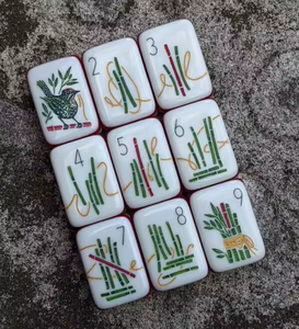 Hot Sale Acrylic Engraved American Mahjong Tiles Set Mahj Tile Orange Is With Me <b>Entertainment</b> Chess Table Game - Product Image 3