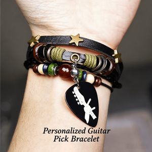 Lot de bracelets plectres de <span class=keywords><strong>guitare</strong></span> en gros <span class=keywords><strong>pour</strong></span> festivals de musique, cadeaux promotionnels personnalisés, accessoires de merchandising de groupe en vrac, cordon réglable - Product Image 2