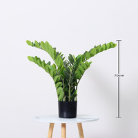 Adorno de Jardín para Oficina, Planta Artificial de Plástico Verde en Maceta, Decoración para el Hogar, Plantas Falsas, Vegetación Artificial