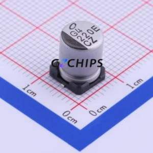 Condensador Electrolítico de Aluminio SMD UCZ1E221MCL6GS, D8xL10mm 220uF 20% 25V 270mA-100kHz - Product Image 1