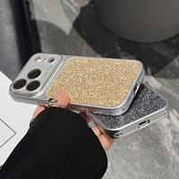Coque de protection premium pour iPhone 18 Pro Max, nouvelle coque en verre effet glace avec cadre électroplaqué, compatible avec iPhone 17, 16, 15, 14, 13