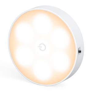 Veilleuse LED ronde à commande tactile avec gradation et réglage des couleurs, alimentée par USB, pour chambre à coucher, couloir, armoire - Product Image 5