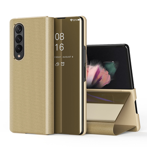 Échantillon Gratuit Vente en Gros Étui de Téléphone de Luxe en Cuir PU Coque Miroir en PU pour <span class=keywords><strong>Samsung</strong></span> Z <span class=keywords><strong>Fold</strong></span> <span class=keywords><strong>3</strong></span> - Product Image 1