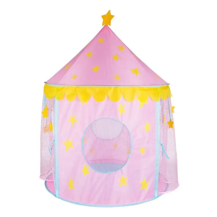 Wholesale New Design Children Indoor Outdoor Pink Color Kids Play Castle Tent Hanging Girls Princess House Tent For Home